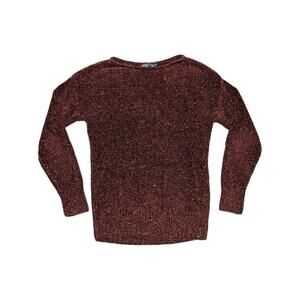 Prana Cypris Sweater Radish Maroon Womens Medium Knit Oversized Pullover Top